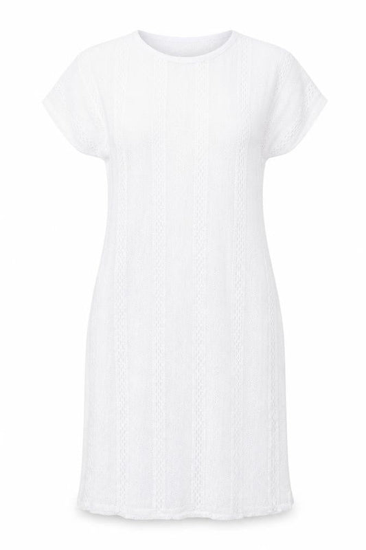 ASOS Womens White Polyester Shift Size 8 Round Neck Pullover