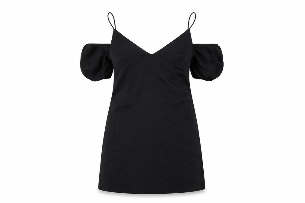 ASOS Womens Black Polyester A-Line Size XS V-Neck Pullover - Cold Shoulder