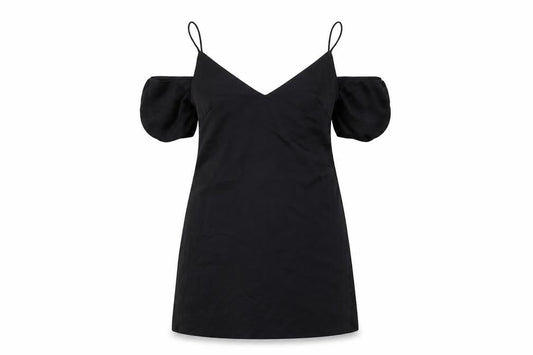 ASOS Womens Black Polyester A-Line Size XS V-Neck Pullover - Cold Shoulder