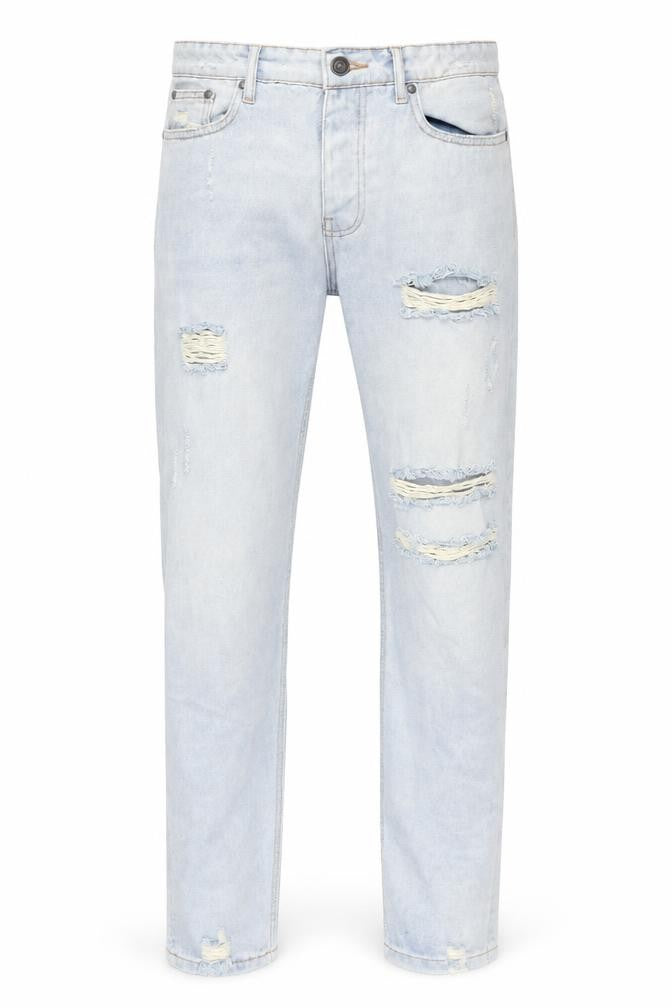 Boohoo Mens Blue Cotton Skinny Jeans Size 32 in L35 in Regular Button
