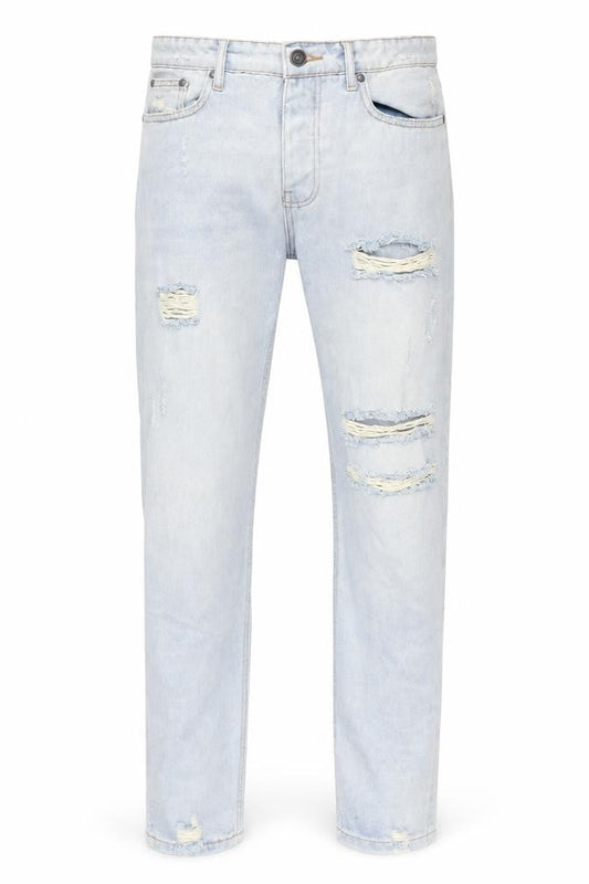 Boohoo Mens Blue Cotton Skinny Jeans Size 32 in L35 in Regular Button