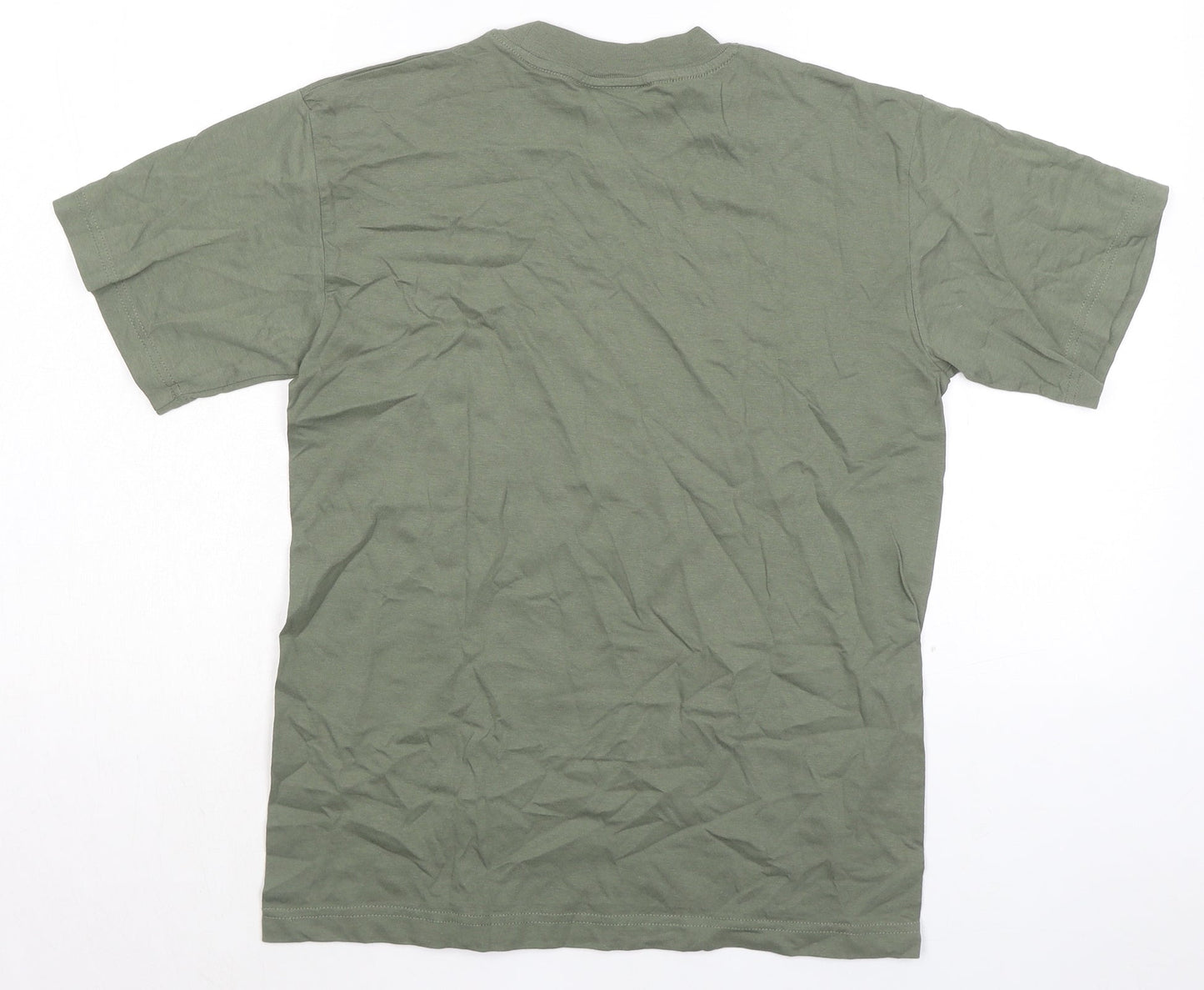 Hanes Womens Green 100% Cotton Basic T-Shirt Size S Mock Neck - Kingston-Upon Hull