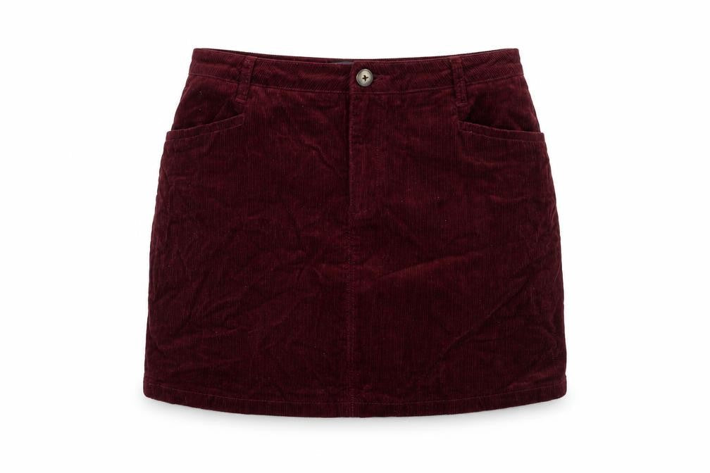 Studio Womens Red Cotton A-Line Skirt Size 14 Zip