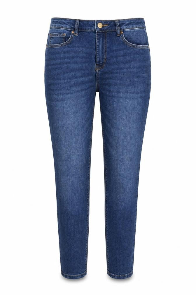 Denim & Co. Womens Blue Cotton Skinny Jeans Size 10 L28 in Regular Zip
