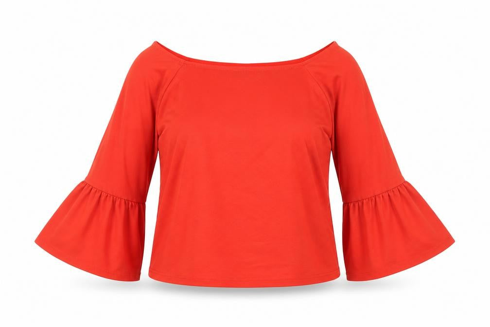 VERO MONDA Womens Red Polyester Basic Blouse Size XL Boat Neck