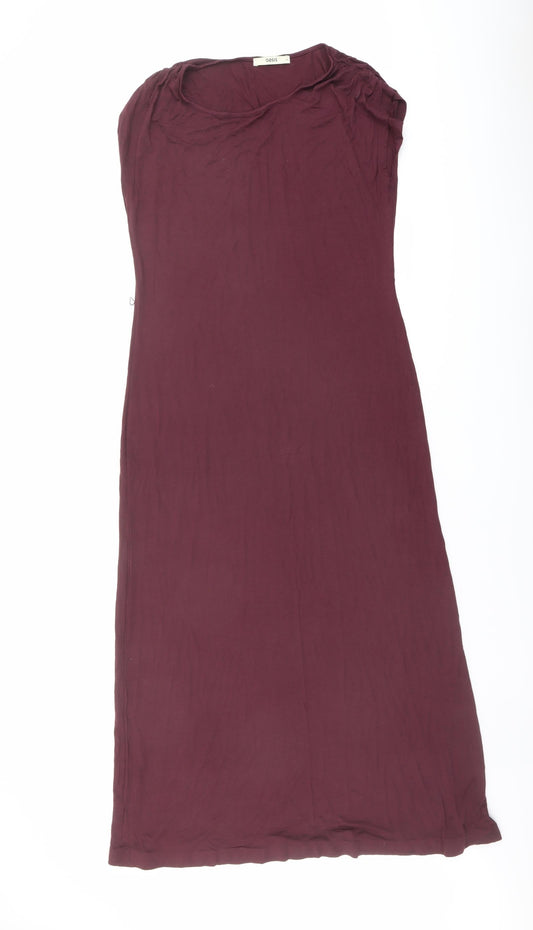 Oasis Womens Red Viscose Maxi Size M Boat Neck Pullover