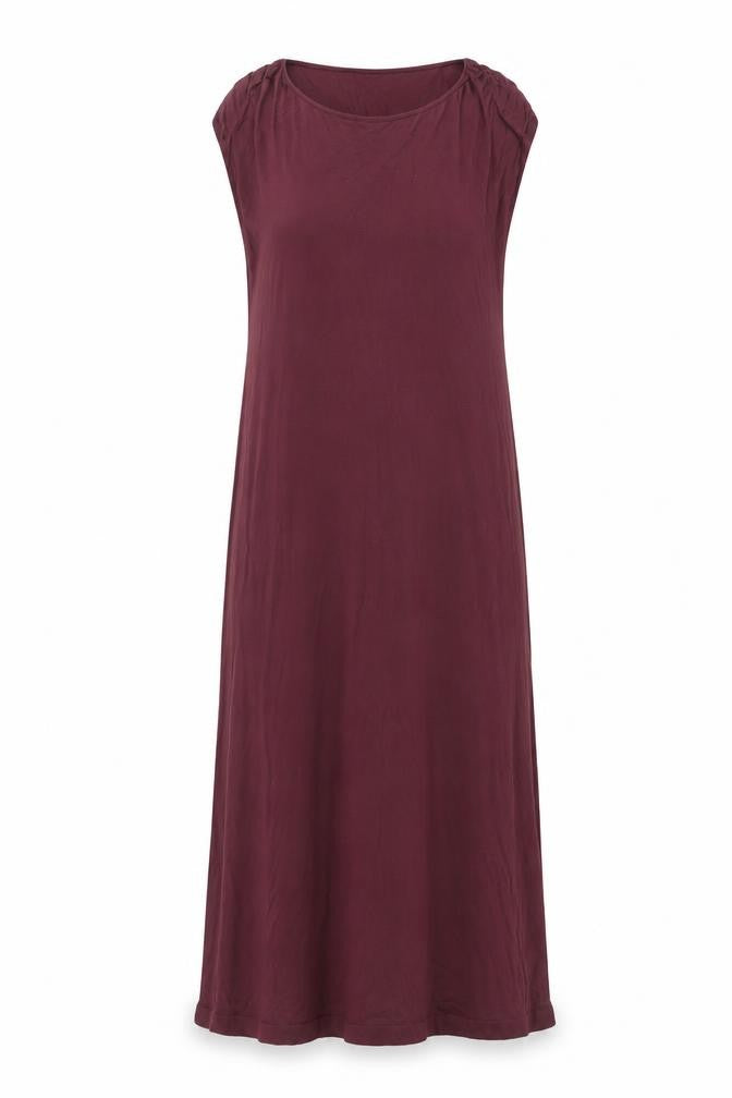 Oasis Womens Red Viscose Maxi Size M Boat Neck Pullover