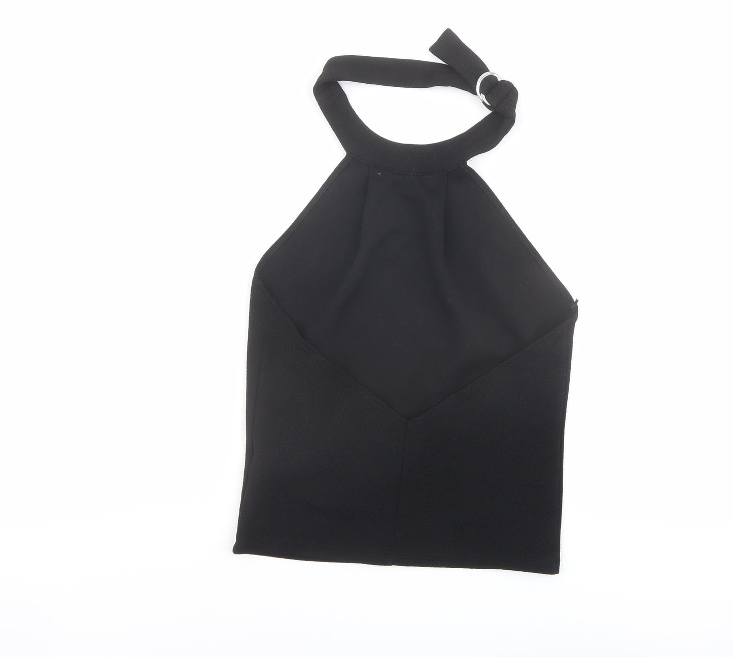 Zara Womens Black Polyester Basic Tank Size M Halter