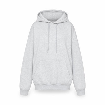 Front view of I SAW IT FIRST women’s grey cotton pullover hoodie, size S, pullover