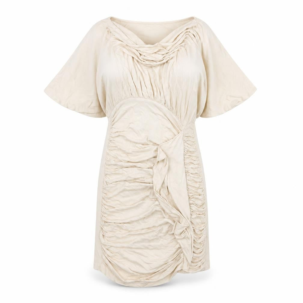 ASOS Womens Beige Viscose Mini Size 8 Cowl Neck Pullover