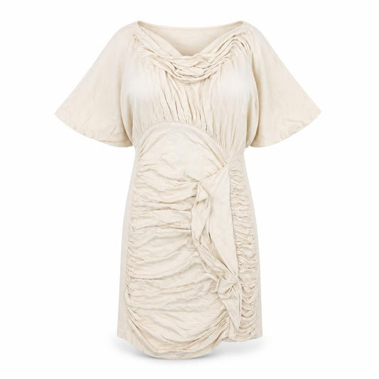 ASOS Womens Beige Viscose Mini Size 8 Cowl Neck Pullover