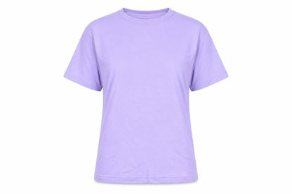 Bonmarché Womens Purple Polyester Basic T-Shirt Size M Round Neck