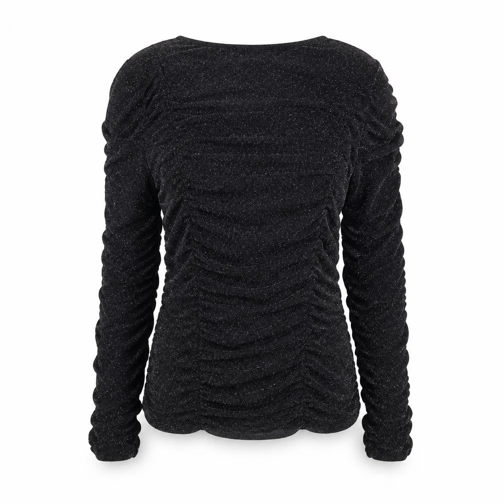 Divided by H&M Womens Black Nylon Basic Blouse Size M Boat Neck