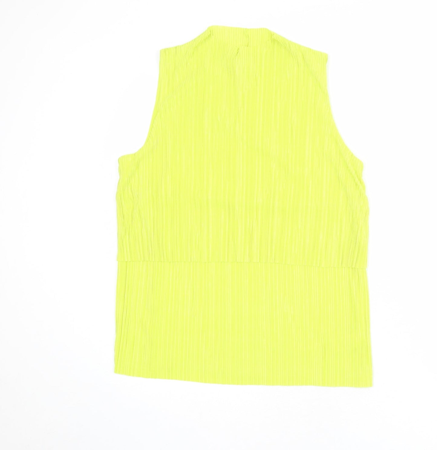 NEXT Womens Green Polyester Basic Tank Size 14 Round Neck - Plisse