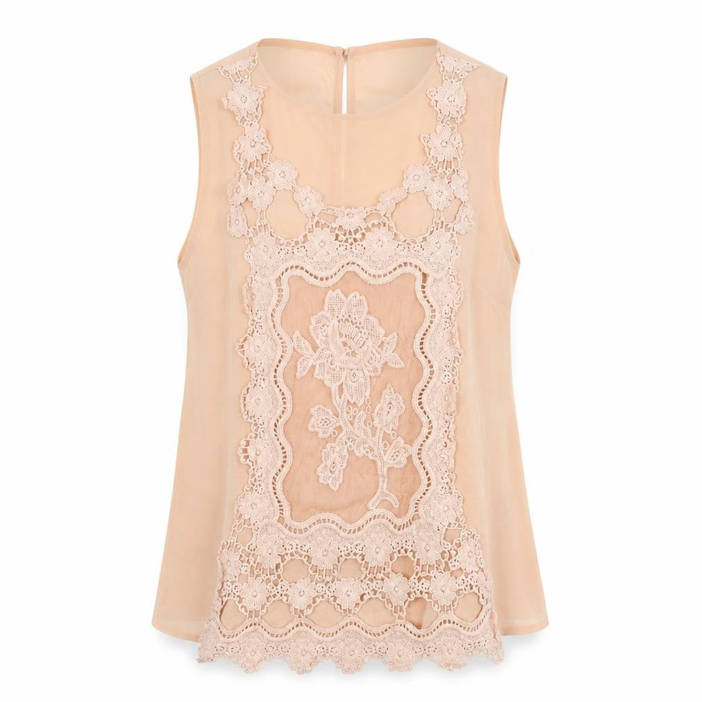 Miss Selfridge Womens Pink Polyester Basic Tank Size 10 Scoop Neck