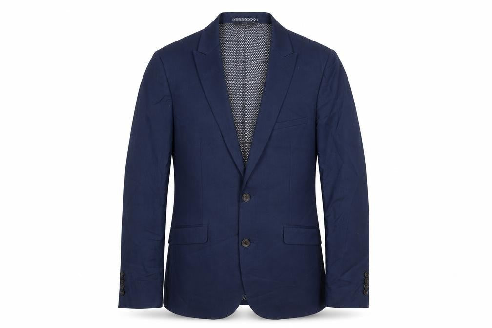 Marks & Spencer Mens Blue Polyester Jacket Suit Jacket Size 38 Regular