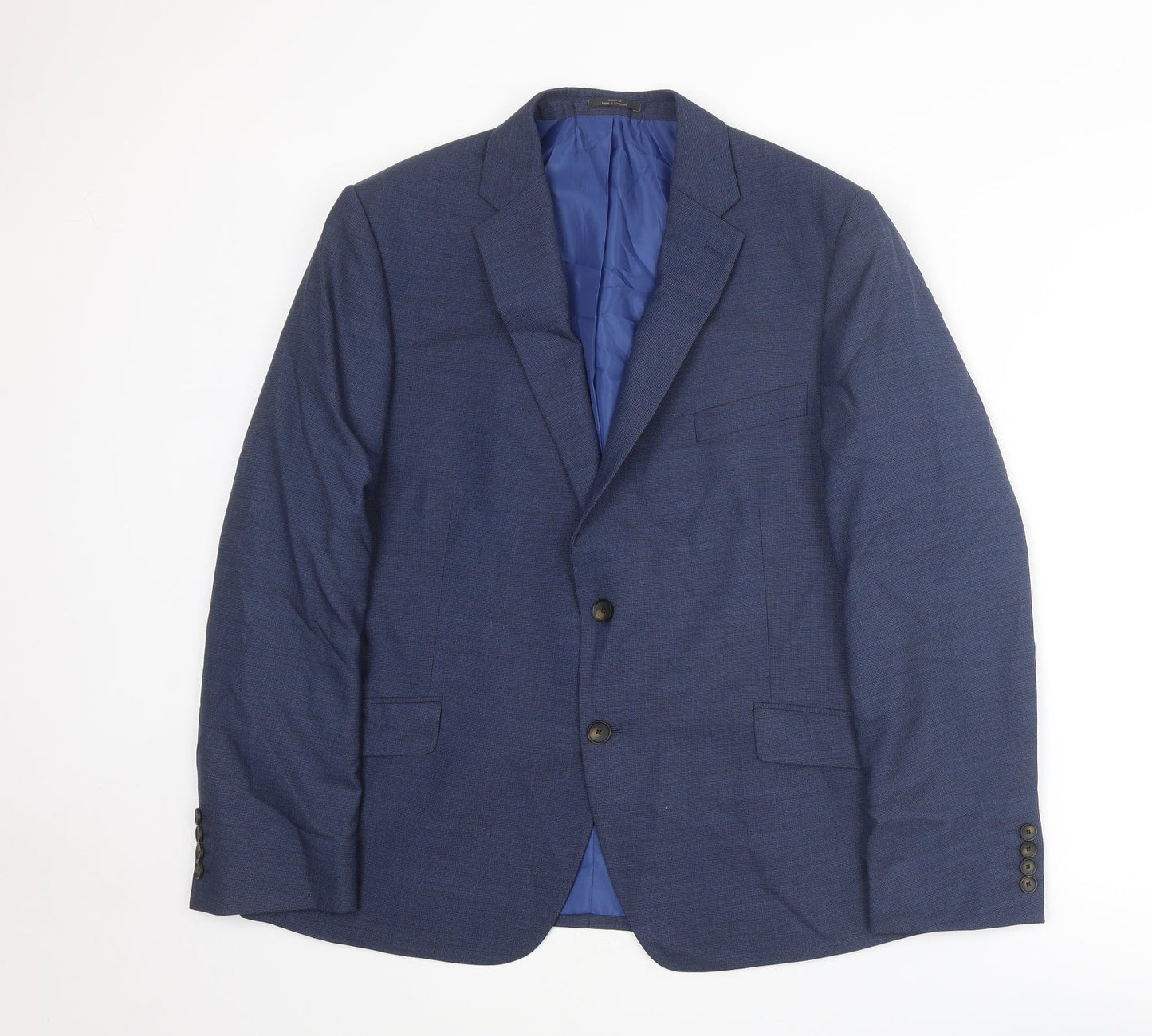 Marks and Spencer Mens Blue Wool Jacket Suit Jacket Size 44 Regular