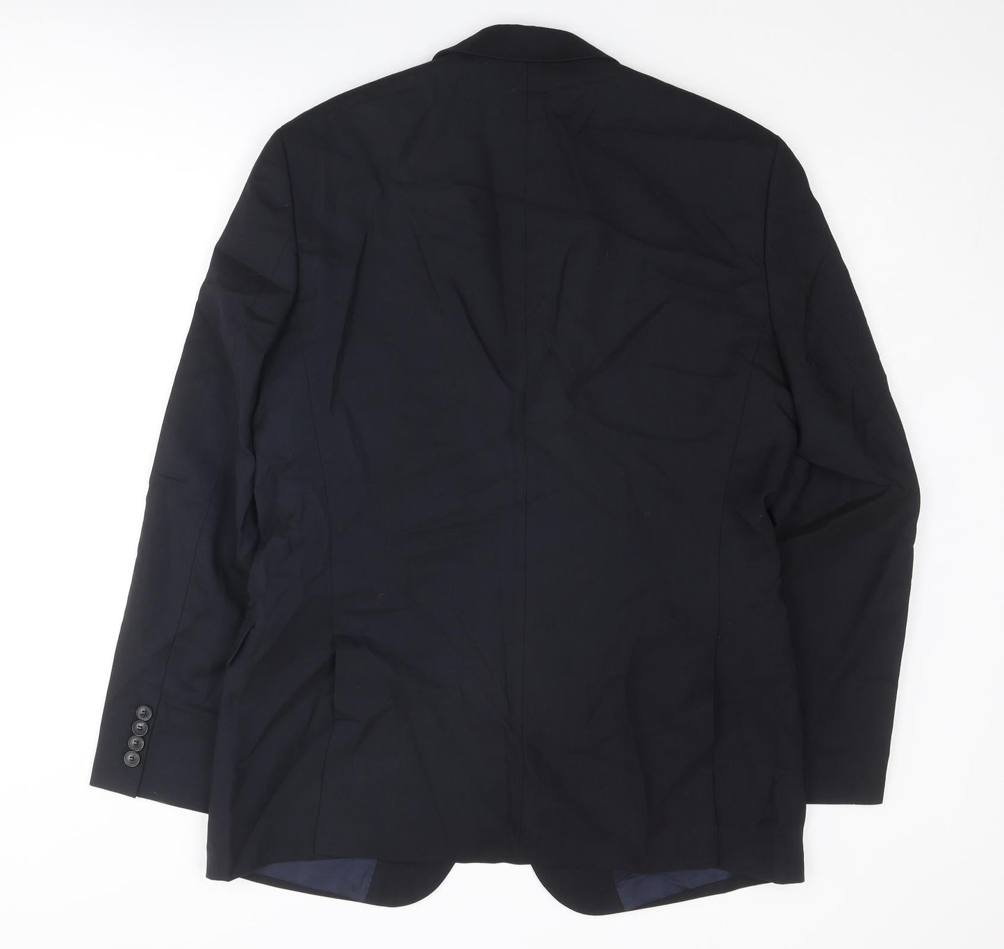 Boss Mens Blue Wool Jacket Suit Jacket Size 40 Regular