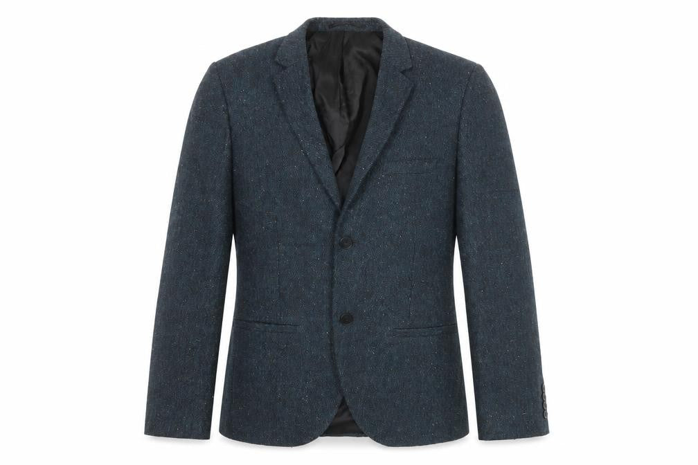 Topman Mens Blue Polyester Jacket Suit Jacket Size 38 Regular