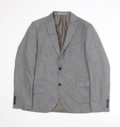 Next Mens Grey Polyester Jacket Suit Jacket Size 42 Regular