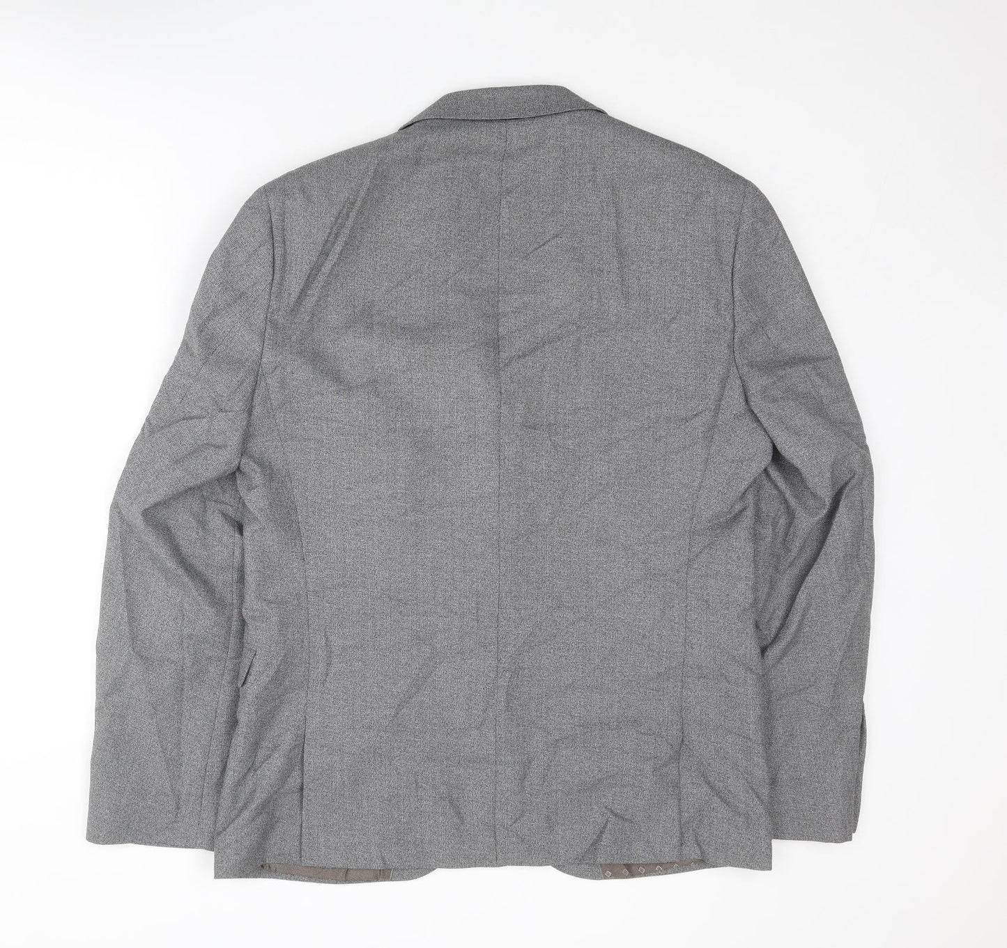 NEXT Mens Grey Polyester Jacket Suit Jacket Size 42 Regular