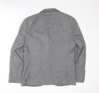 Next Mens Grey Polyester Jacket Suit Jacket Size 42 Regular