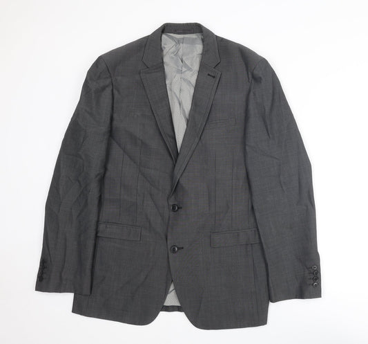 NEXT Mens Grey Wool Jacket Suit Jacket Size 40 Regular