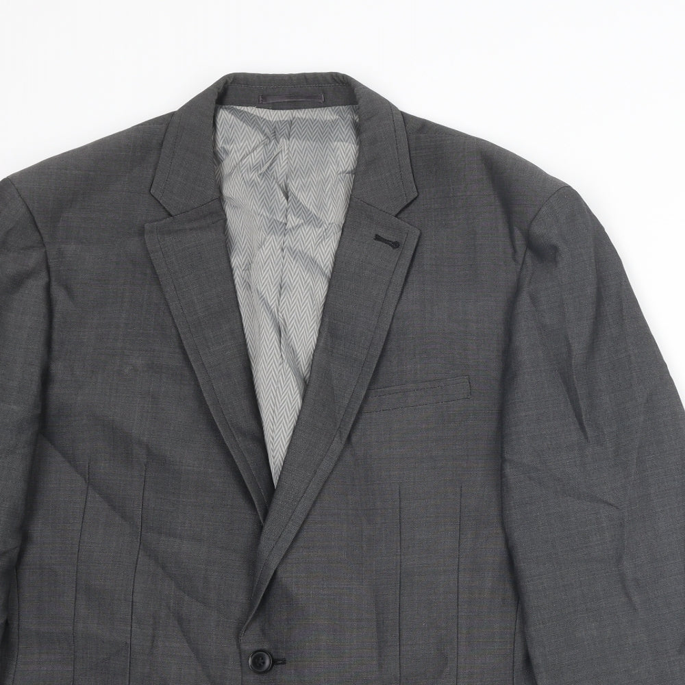 NEXT Mens Grey Wool Jacket Suit Jacket Size 40 Regular