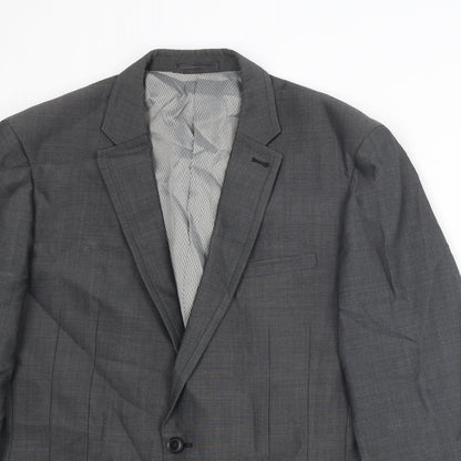 Next Mens Grey Wool Jacket Suit Jacket Size 40 Regular