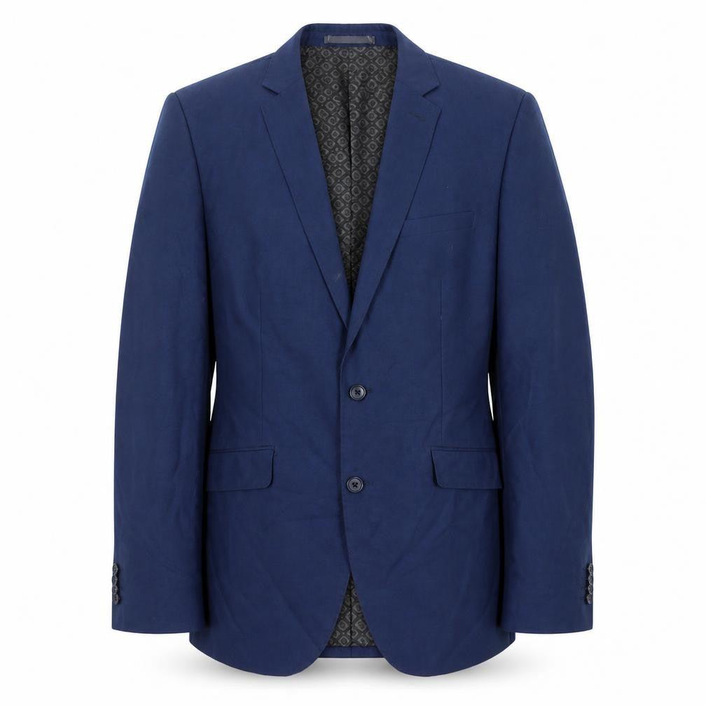 The Spitalfields Clothin Co. Mens Blue Polyester Jacket Suit Jacket Size 40 Regular