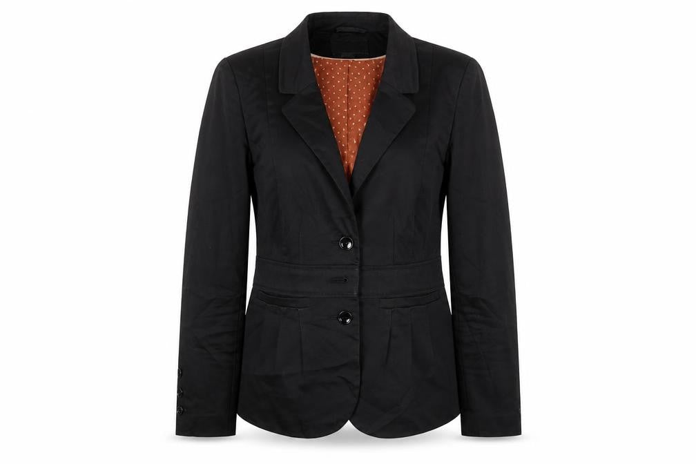 H&M Womens Black Jacket Blazer Size 8 Button
