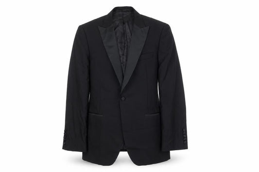 Autograph Mens Black Wool Tuxedo Blazer Size 42 Regular - Five button sleeve