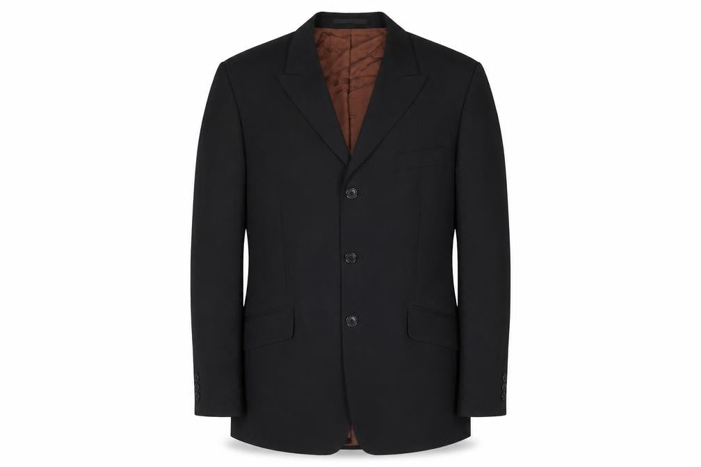 Karl Jackson Mens Black Polyester Jacket Suit Jacket Size 42 Regular