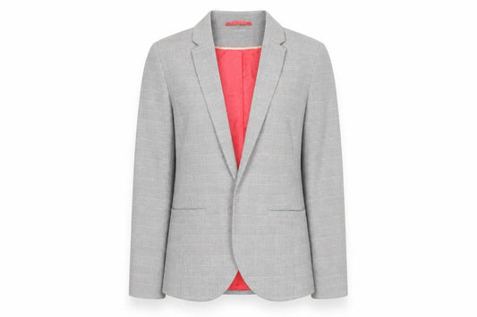 Dorothy Perkins Womens Grey Plaid Polyester Jacket Blazer Size 10