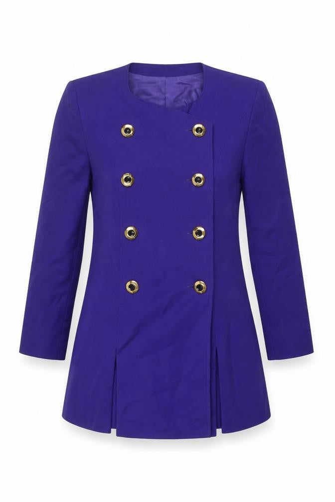 Hardob Womens Blue Jacket Blazer Size 12 Button - Longline