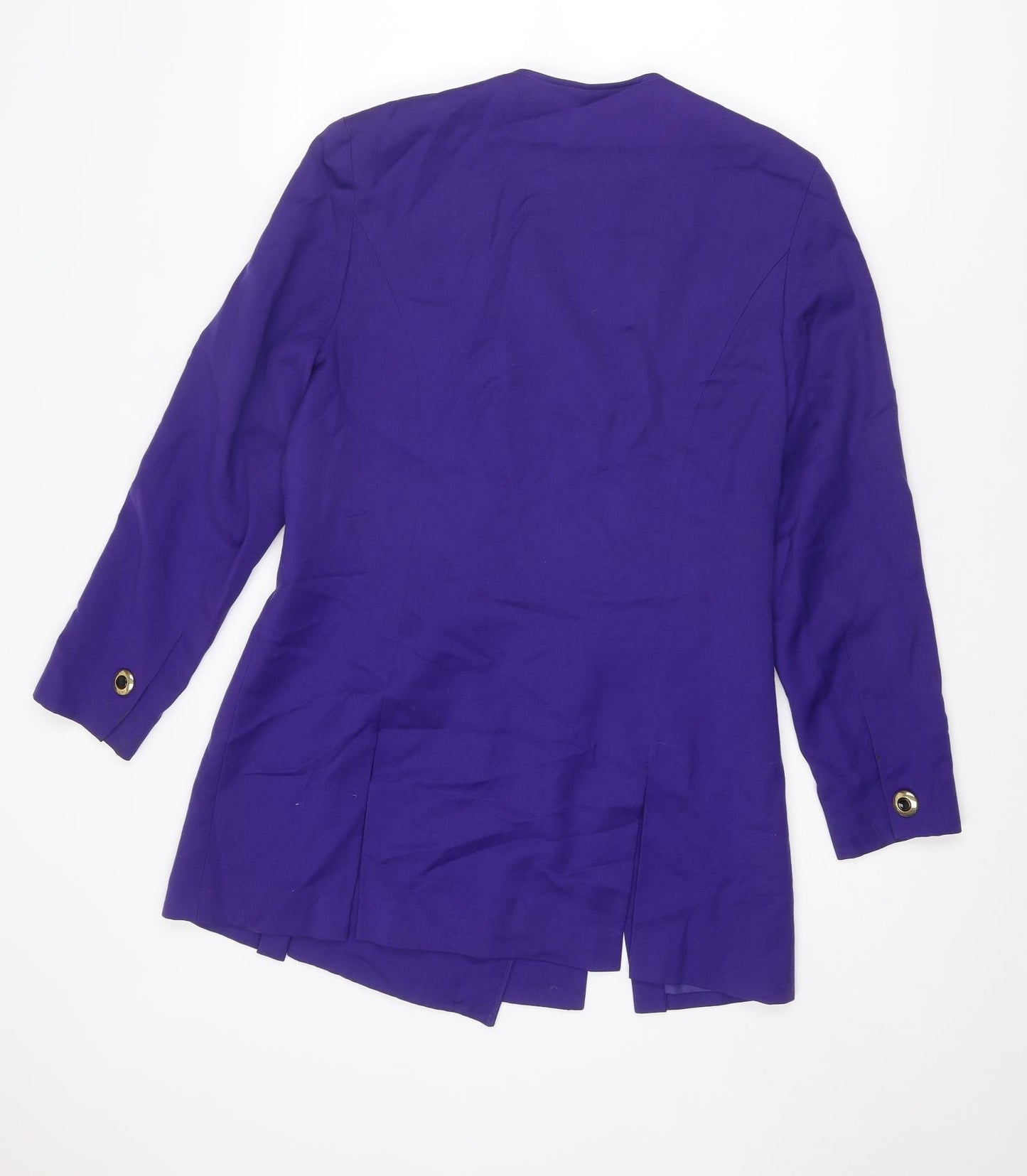 Hardob Womens Blue Jacket Blazer Size 12 Button - Longline