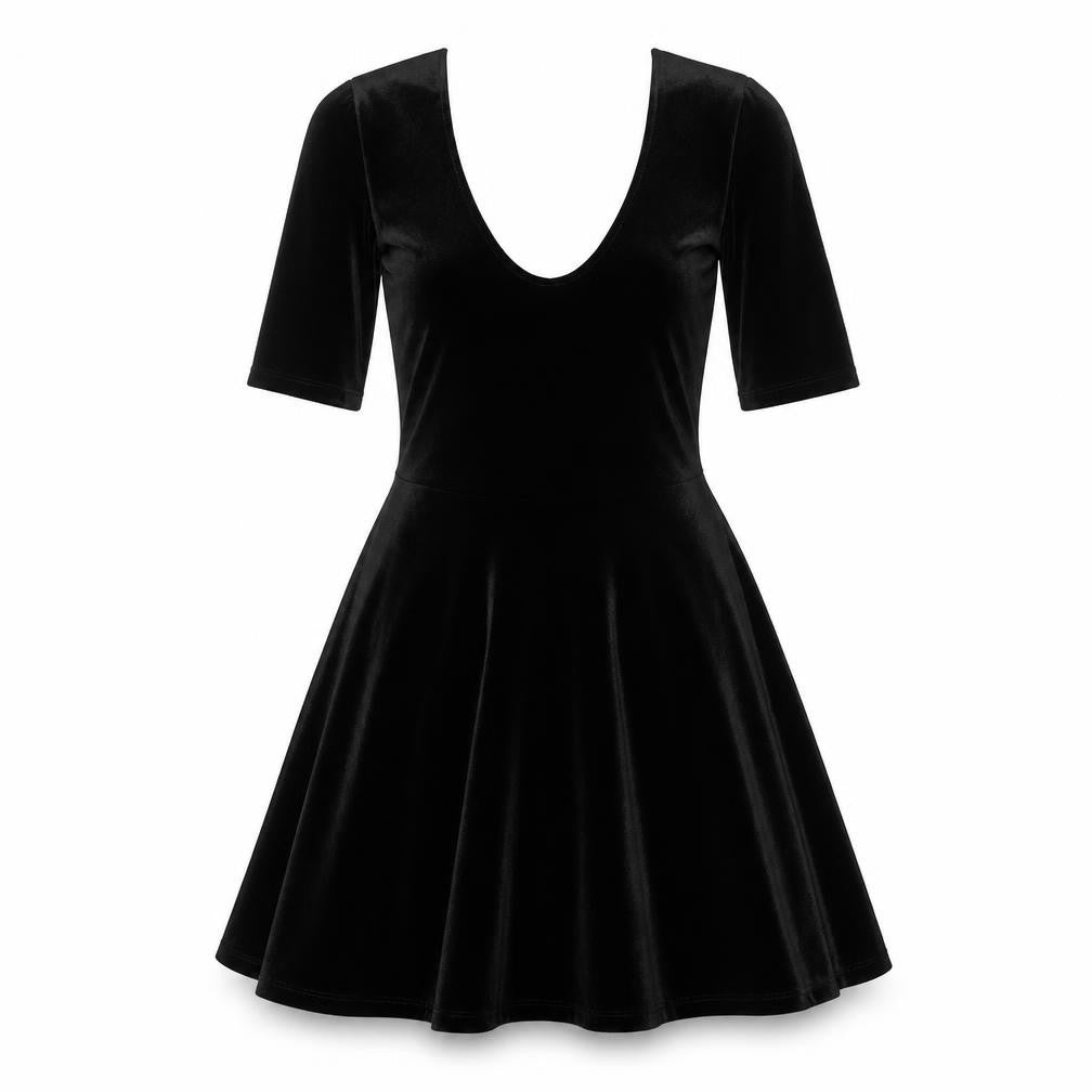 Kimchi Blue Womens Black Polyester A-Line Size M Scoop Neck Pullover
