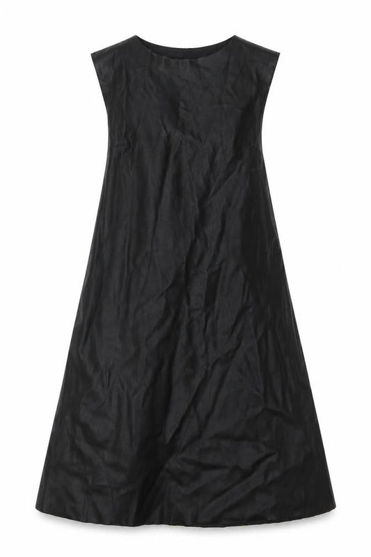 Zara Womens Black Viscose Tank Dress Size S Round Neck Tie
