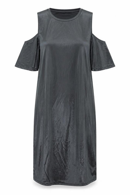 Zara Womens Grey Viscose A-Line Size S Round Neck Pullover - Cold shoulder