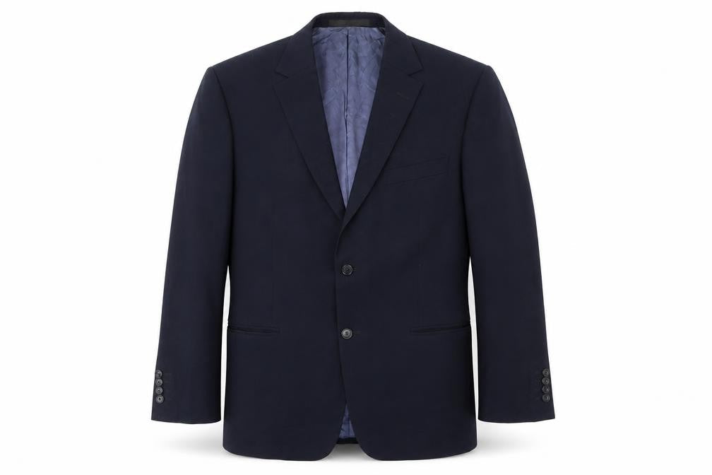 Marks & Spencer Mens Blue Wool Jacket Suit Jacket Size 42 Regular