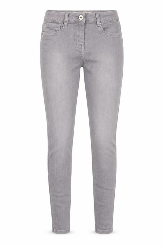 Next Womens Grey Cotton Skinny Jeans Size 8 L30 in Regular Zip
