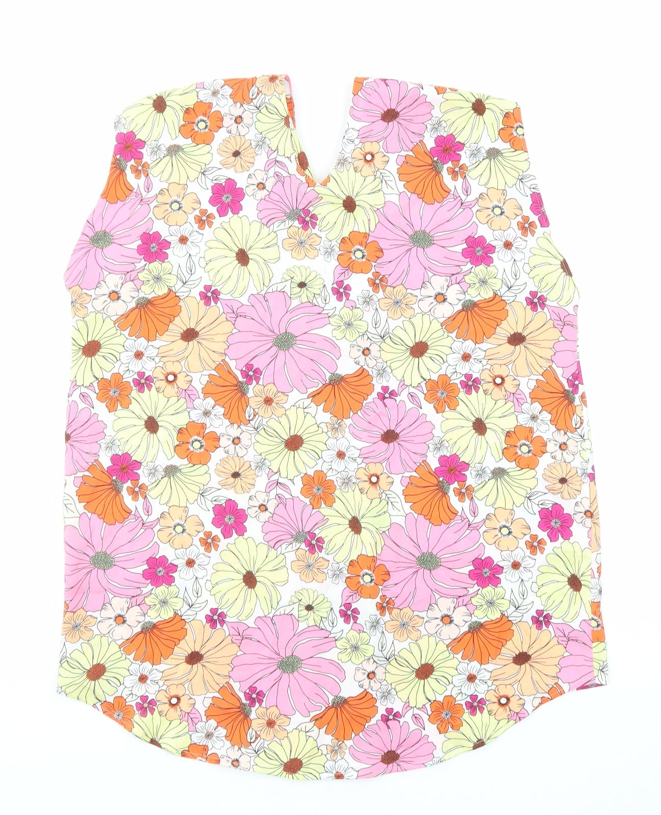 Marks and Spencer Womens Multicoloured Floral Polyester Basic Blouse Size 12 V-Neck