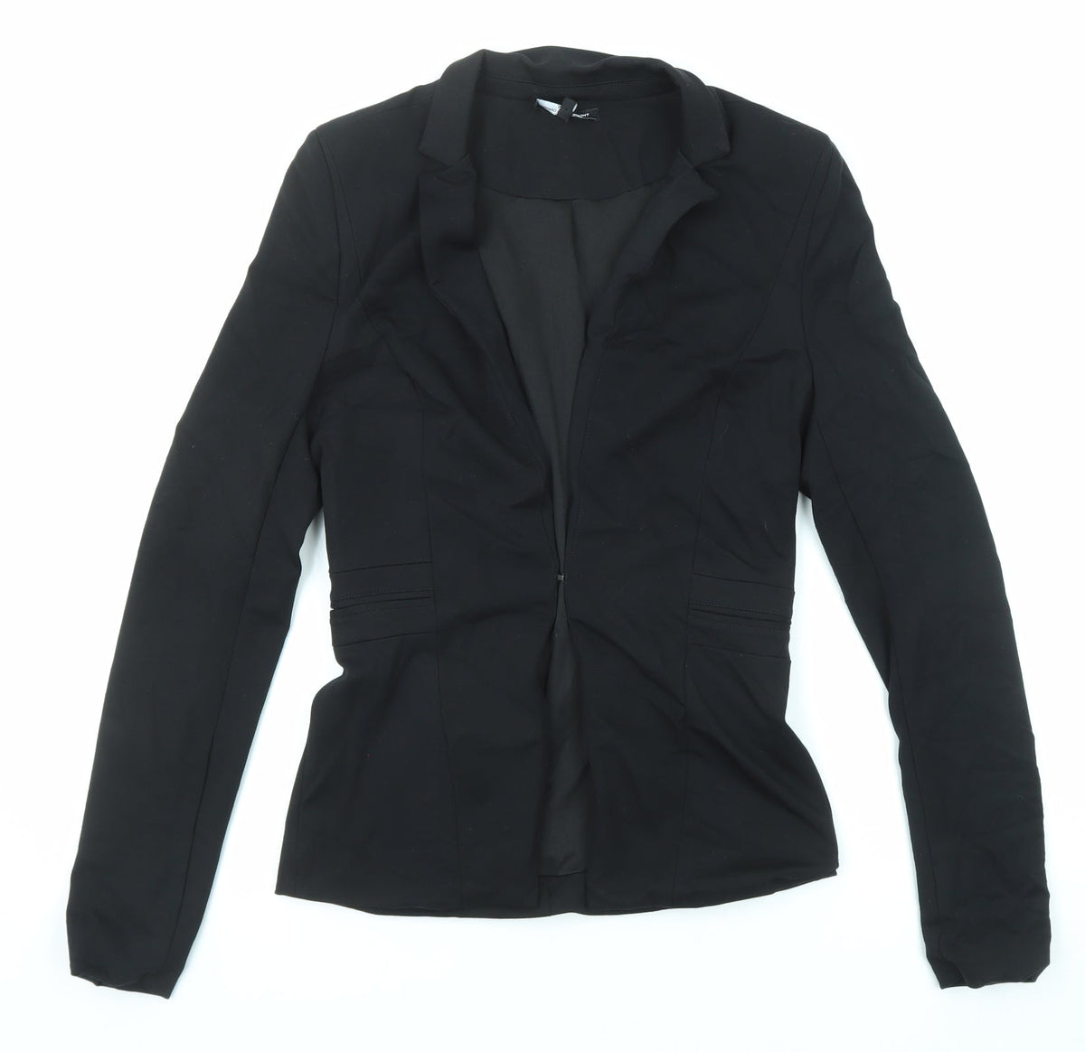 Bring on the night Womens Black Jacket Blazer Size M Hook & Eye