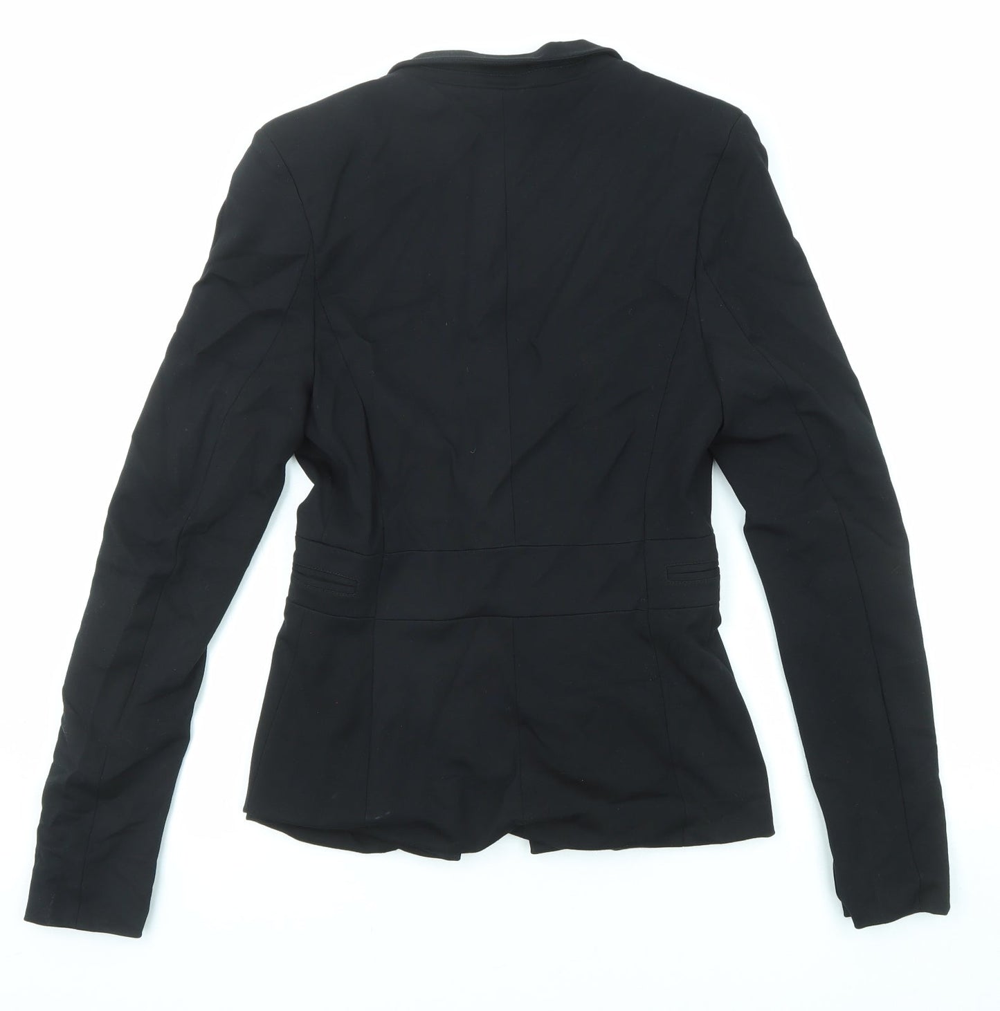 Bring on the night Womens Black Jacket Blazer Size M Hook & Eye
