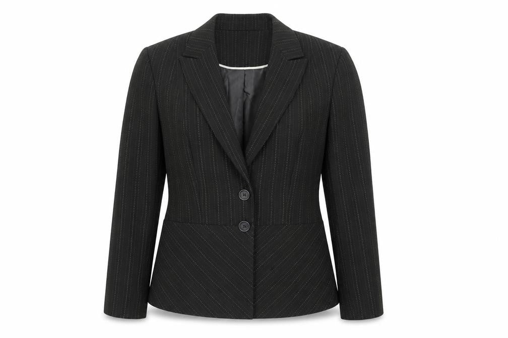 NEXT Womens Brown Striped Polyester Jacket Blazer Size 12
