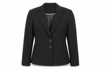 Next Womens Brown Striped Polyester Jacket Blazer Size 12