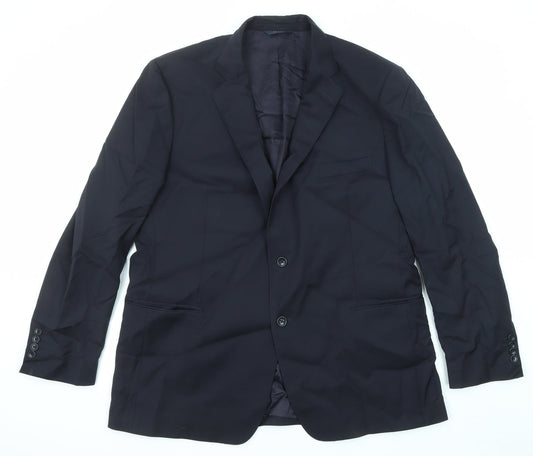 1818 Mens Blue Wool Jacket Suit Jacket Size 48 Regular