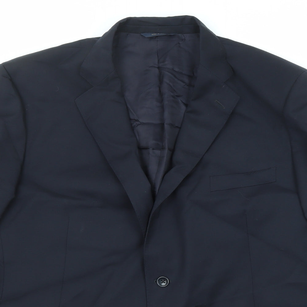 1818 Mens Blue Wool Jacket Suit Jacket Size 48 Regular