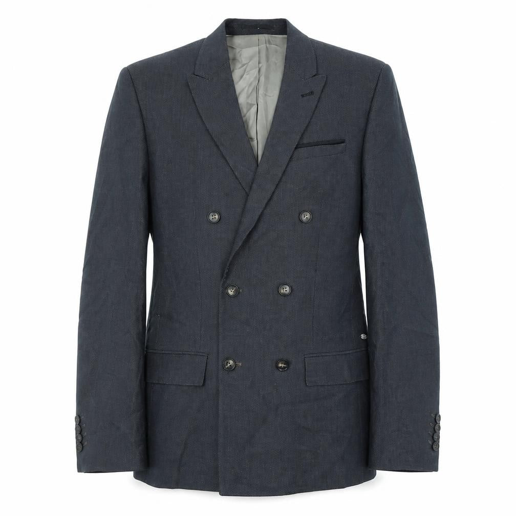 River Island Mens Grey Polyester Jacket Suit Jacket Size 40 Regular