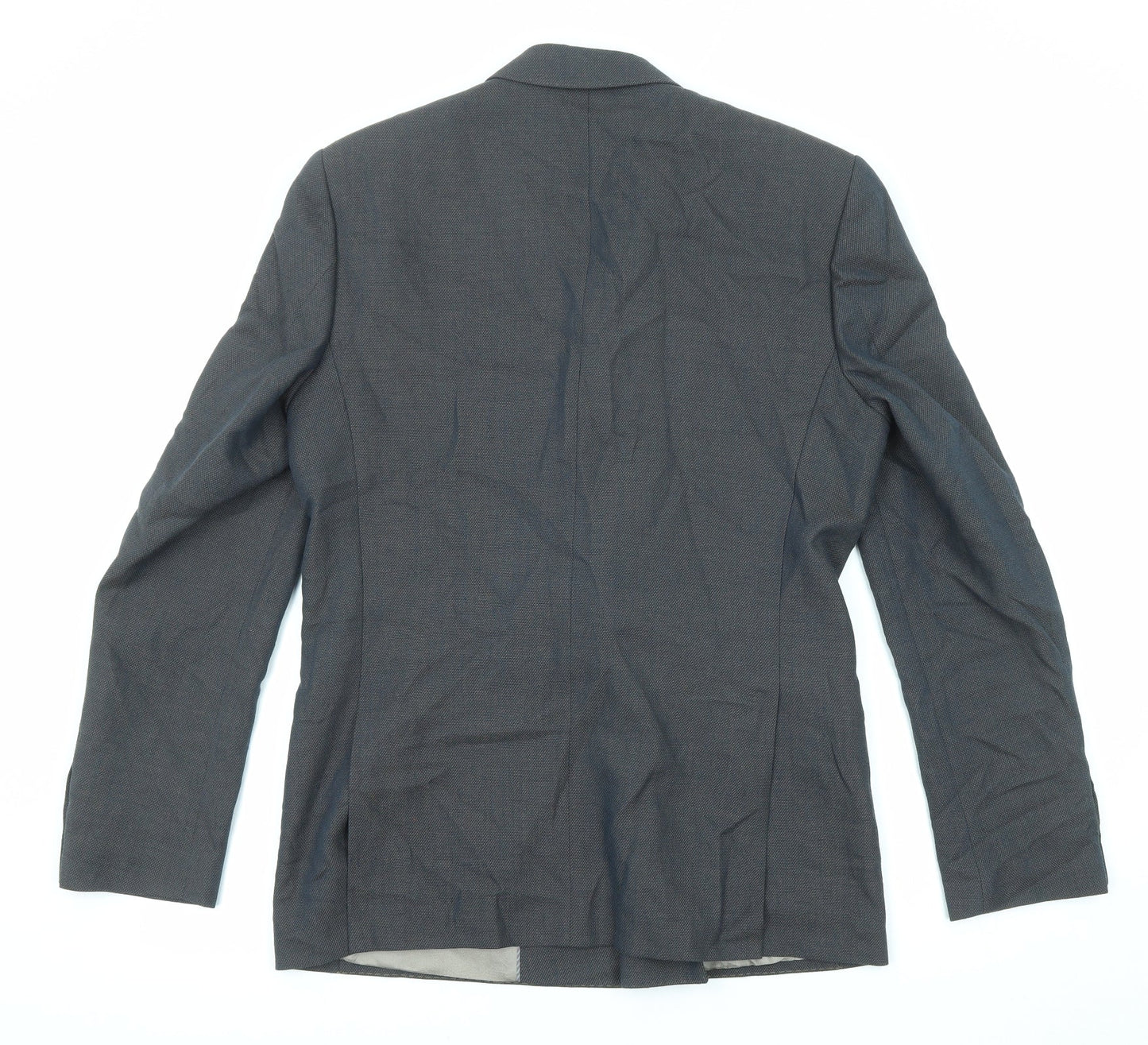 River Island Mens Grey Polyester Jacket Suit Jacket Size 40 Regular